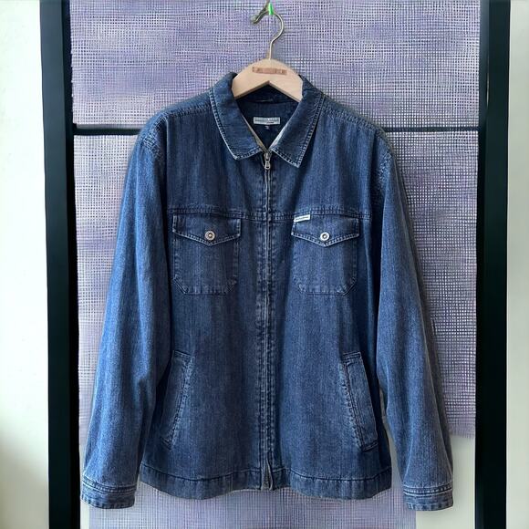 Vintage Hilfiger Denim Corduroy Insulated Zip Front Jacket, Men’s XXL, Blue - Picture 1 of 16